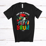MacnyStore - Personalized Bruh First Day Of School; Joyful Back To School Custom Name Eagle Students Teacher T-Shirt