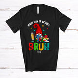 MacnyStore - Personalized Bruh First Day Of School; Joyful Back To School Custom Name Gnome Student Teacher T-Shirt