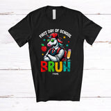 MacnyStore - Personalized Bruh First Day Of School; Joyful Back To School Custom Name Unicorn Student Teacher T-Shirt