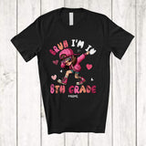 MacnyStore - Personalized Bruh I'm In 8th Grade; Amusing Back To School Custom Name Dabbing Girl Students T-Shirt