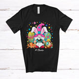 MacnyStore - Personalized Bunny Gnome Gaming; Lovely Easter Eggs Game Controller; Custom Name Gamer T-Shirt