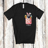 MacnyStore - Personalized Bunny Pug In Carrot Pocket; Joyful Easter Eggs Hunt; Custom Name Family T-Shirt