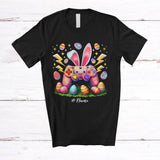 MacnyStore - Personalized Bunny Video Games Controller; Colorful Easter Eggs; Custom Name Gamer Gaming T-Shirt