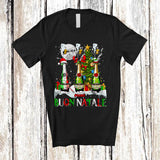 MacnyStore - Personalized Buon Natale; Joyful Christmas Custom Name Italian Champagne of Glasses; Drunker Drinking T-Shirt