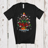 MacnyStore - Personalized Buon Natale; Merry Christmas Lights Santa Wine; Custom Name Italian Wine Family T-Shirt