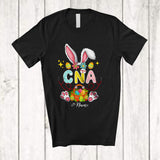 MacnyStore - Personalized CNA; Fantastic Easter Eggs Flowers Bunny Ears; Custom Name Nurse Nursing T-Shirt