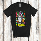 MacnyStore - Personalized Can Some Bunny Bring Me A Beer; Joyful Easter Custom Name Bunny Drinking T-Shirt