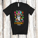 MacnyStore - Personalized Can Some Bunny Bring Me A Pizza; Joyful Easter Custom Name Bunny Food T-Shirt