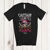 MacnyStore - Personalized Captain Aunt; Amazing Halloween Costume Pirate Skull; Custom Name Family T-Shirt