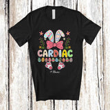 MacnyStore - Personalized Cardiac; Lovely Bunny Egg Hunt Flowers; Custom Name Cardiac Jobs Family T-Shirt