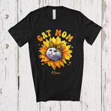MacnyStore - Personalized Cat Mom; Amazing Mother's Day Custom Name Kitten Owner; Sunflower T-Shirt