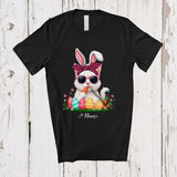 MacnyStore - Personalized Cat Sunglasses Eating Carrot; Lovely Easter Custom Name Animal Lover; Eggs Hunt T-Shirt