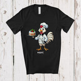 MacnyStore - Personalized Chicken Chef Cook Cooking; Lovely Custom Name Lunch Lady Chef Animal T-Shirt