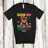 MacnyStore - Personalized Chicken Mom; Joyful Mother's Day Flowers Custom Name Chicken Farmer; Family T-Shirt