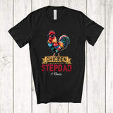 MacnyStore - Personalized Chicken Stepdad; Proud Father's Day Vintage Chicken Sunglasses; Custom Name Farmer T-Shirt