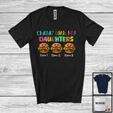 MacnyStore - Personalized Chillin' With My Daughters; Lovely Three Hamburger Custom Name; Food Lover T-Shirt