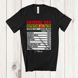 MacnyStore - Personalized Chinese Dad Definition Nutrition; Proud Father's Day Custom Name Family Vintage T-Shirt