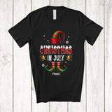 MacnyStore - Personalized Christmas In July; Awesome Summer Vacation Custom Name Elf Lover; Family T-Shirt