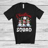 MacnyStore - Personalized Christmas Squad; Awesome X-mas Custom Name Three Snowman; Family T-Shirt
