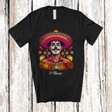 MacnyStore - Personalized Cinco De Mayo; Adorable Custom Name Mexican Man Sombrero; Mexico Family T-Shirt