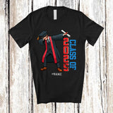 MacnyStore - Personalized Class Of 2025; Joyful Graduation Seniors Dabbing Boy; Custom Name Men Graduate T-Shirt