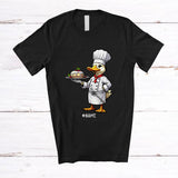MacnyStore - Personalized Cooking Duck Chef Cook; Lovely Custom Name Lunch Lady Chef Farmer T-Shirt