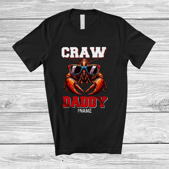 MacnyStore - Personalized Craw Daddy; Humorous Father's Day Crawfish Dad; Custom Name Family T-Shirt