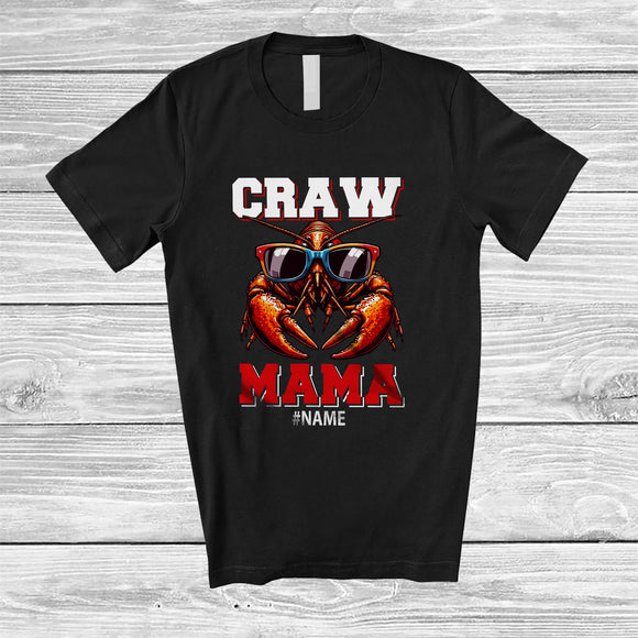 MacnyStore - Personalized Craw Mama; Humorous Mother's Day Crawfish Mama; Custom Name Family T-Shirt