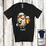 MacnyStore - Personalized Custom German Sheep Drinking Beer; Joyful Festival Oktoberfest; Drunker Team T-Shirt