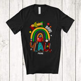 MacnyStore - Personalized Custom Name 100 Days Y'all; Wonderful 100th Day Of School Things; Plaid Rainbow T-Shirt