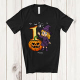 MacnyStore - Personalized Custom Name 1st Birthday Witch; Amazing Halloween 1 Years Old Pumpkin; Family T-Shirt