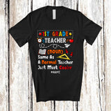 MacnyStore - Personalized Custom Name 1st Grade Teacher Definition; Amusing First Day Of School Teaching T-Shirt