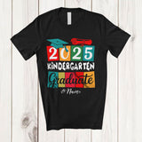 MacnyStore - Personalized Custom Name 2025 Kindergarten Graduate; Lovely Summer Vacation Last Day Of School T-Shirt