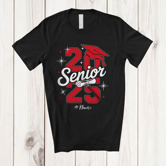 MacnyStore - Personalized Custom Name 2025 Senior; Awesome Graduation Senior Graduate; Students Family T-Shirt