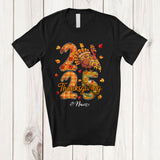 MacnyStore - Personalized Custom Name 2025 Thanksgiving; Lovely Fall Leaf Pizza Turkey; Food Family T-Shirt