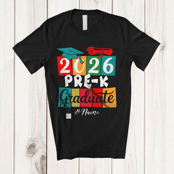 MacnyStore - Personalized Custom Name 2026 Pre-K Graduate; Lovely Summer Vacation Last Day Of School T-Shirt
