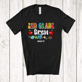 MacnyStore - Personalized Custom Name 2nd Grade Crew; Lovely First Day Of School Leopard Students Teacher T-Shirt