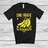 MacnyStore - Personalized Custom Name 2nd Grade Is Bananas; Humorous Back To School Banana Fruit Teacher T-Shirt