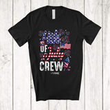MacnyStore - Personalized Custom Name 4th Of Crew; Joyful Independence Day Fireworks US Flag; Patriotic T-Shirt
