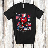 MacnyStore - Personalized Custom Name 4th Of July Bowling USA Flag; Joyful Custom Name Player; Patriotic T-Shirt