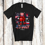 MacnyStore - Personalized Custom Name 4th Of July Boxing USA Flag; Joyful Custom Name Player; Patriotic T-Shirt