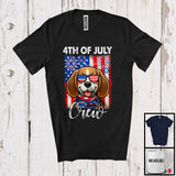 MacnyStore - Personalized Custom Name 4th Of July Crew, Lovely Beagle Owner Lover, American Flag Patriotic T-Shirt