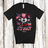 MacnyStore - Personalized Custom Name 4th Of July Soccer USA Flag; Joyful Custom Name Player; Patriotic T-Shirt