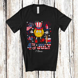 MacnyStore - Personalized Custom Name 4th Of July Softball USA Flag; Joyful Custom Name Player; Patriotic T-Shirt