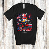 MacnyStore - Personalized Custom Name 4th Of July Volleyball USA Flag; Joyful Custom Name Player; Patriotic T-Shirt