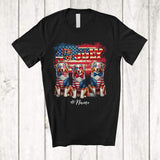 MacnyStore - Personalized Custom Name 4th Of July; Lovely US Flag Australian Shepherd Owner; Patriotic T-Shirt