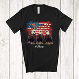 MacnyStore - Personalized Custom Name 4th Of July; Lovely US Flag Eagle Owner; Patriotic T-Shirt