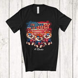 MacnyStore - Personalized Custom Name 4th Of July; Lovely US Flag Pomeranian Owner; Patriotic T-Shirt