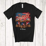 MacnyStore - Personalized Custom Name 4th Of July; Lovely US Flag Sproodle Owner; Patriotic T-Shirt