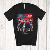 MacnyStore - Personalized Custom Name 4th Of July; Lovely US Flag Whippet Owner; Patriotic T-Shirt